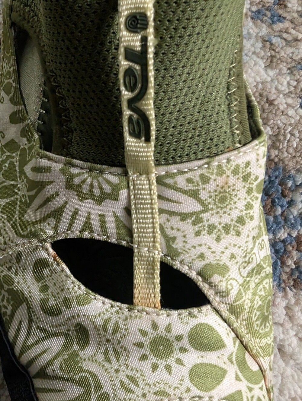 TEVA Ochoa Green Floral Slip On Shoe Stretch Water Active - Picture 7 of 8